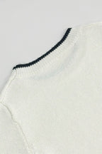 Color-Block Long Sleeve Knit Slim Sweater Dress