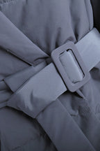 Slim Fit Lapel Belted Winter Coat coats