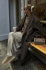 Single Breasted Long Lapel Overcoat