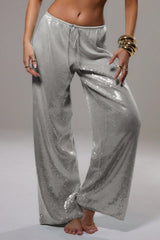 Oversize Sequin Loose Versatile Office Pants