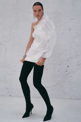 One Shoulder 3D Floral Bodycon Floral Dress