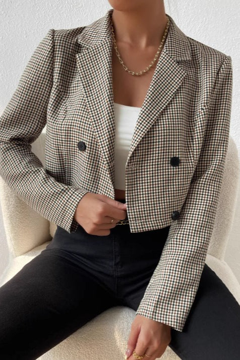 Houndstooth Cropped Blazer Main image