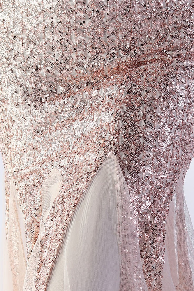Sequin Ruffled Mesh Party Dress