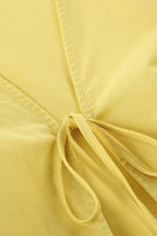 Resort Casual Cotton Linen Puff Sleeve Two Piece Skirt Set
