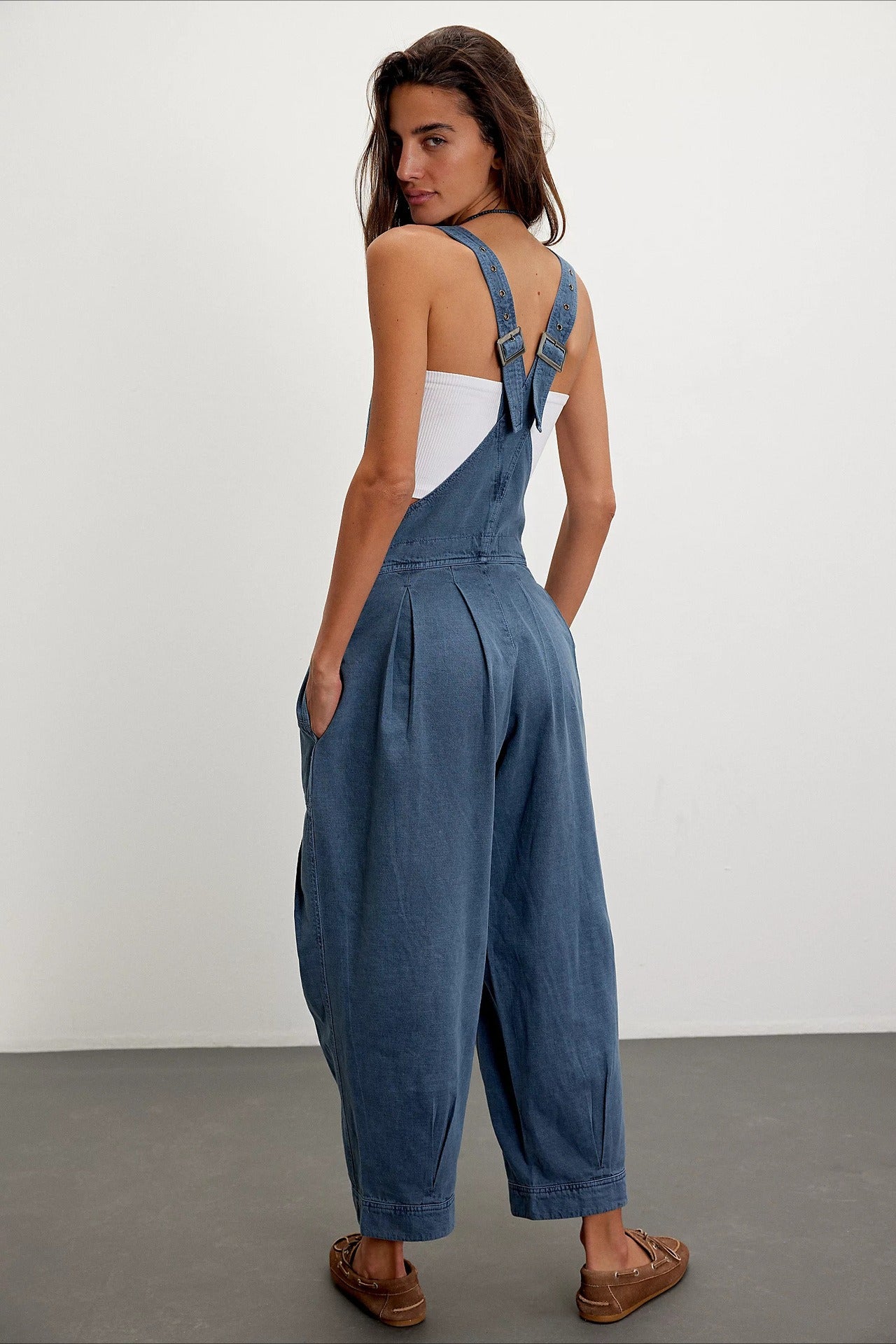 Casual Side Pocket Denim Overall Jeans