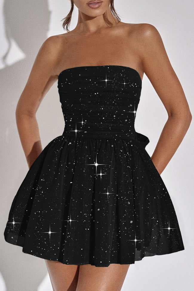 Elegant Strapless Bodycon Mini Party Dress S / Black Main image