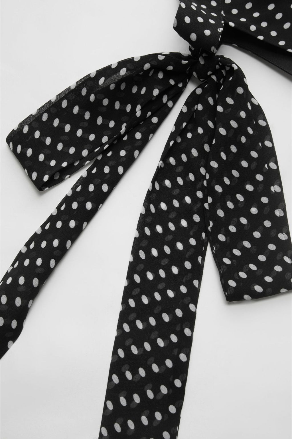 Black Polka Dot Draped Tie Halter Top