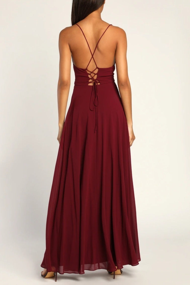 Sexy Halter Backless Maxi Formal Dress Secondary image