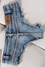 Low Rise Denim Bodycon Micro Casual Shorts