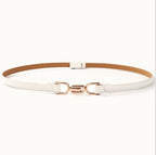 Slim Double Buckle Narrow Belt