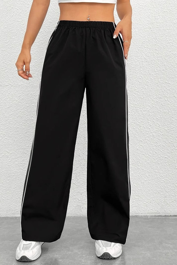 Loose Black Sport Knit Pants Secondary image