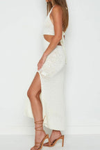 V Neck Cut Out Cover Up Vacation Dress