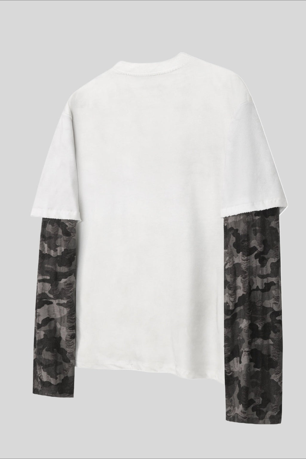 Horse Graphic Camo Layered Long Sleeve T-Shirt