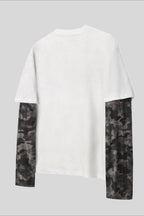 Horse Graphic Camo Layered Long Sleeve T-Shirt