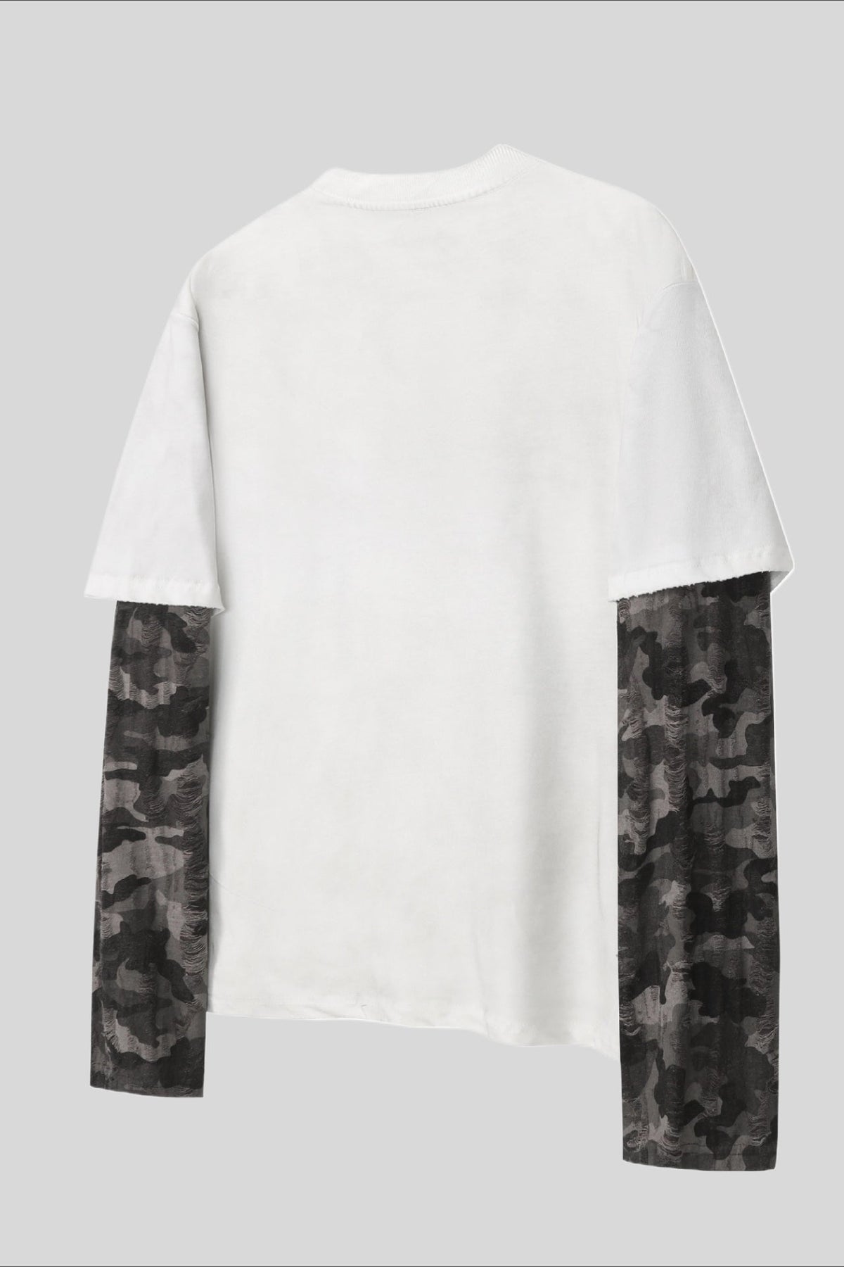 Horse Graphic Camo Layered Long Sleeve T-Shirt