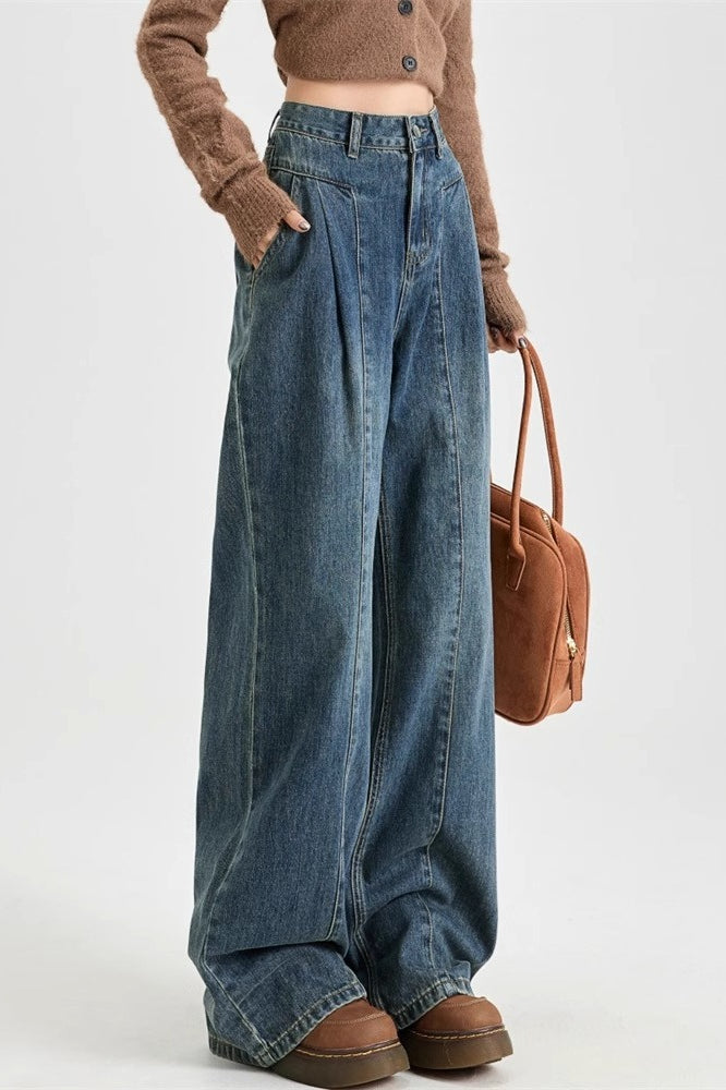 Vintage High Waist Banana Fit Wide Leg Jeans Secondary image
