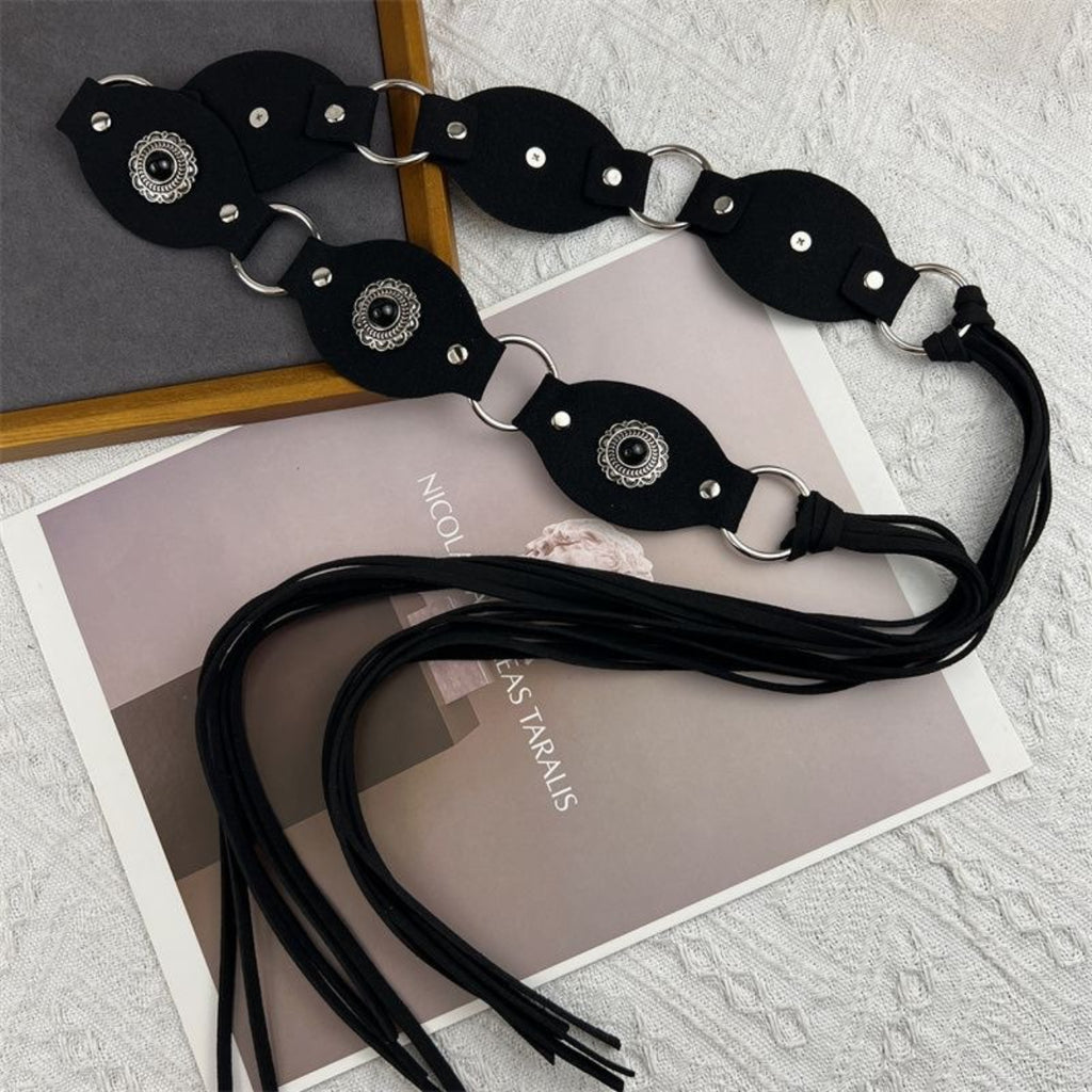 Bohemian Tassel Waist Chain Wide Waist Belt