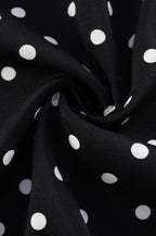 Polka Dot Print Strapless Backless Bodycon Maxi Dress