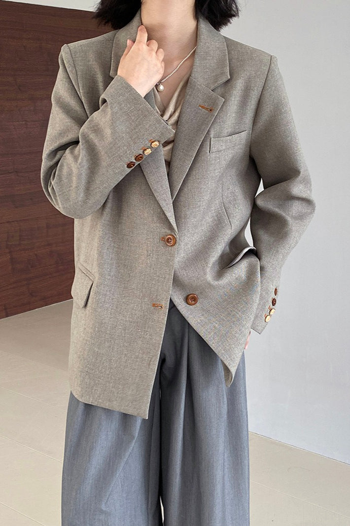 Oversized Speckled Lapel Blazer