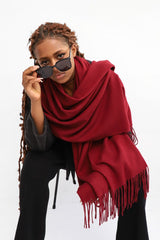 Solid Color Cashmere Like Long Scarf