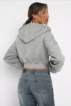 Short Zip Up Hoodie Coat coats