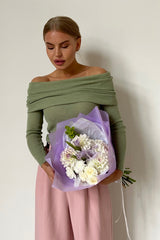 Slim Fit Off-Shoulder Knit Top