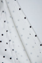 Color Block Polka Dot V Neck Tie Halter Top