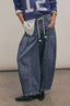 Low Rise Drawstring Relaxed Barrel Leg Jeans