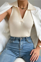 Sleeveless Knit Top