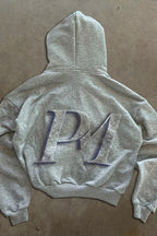 Cash Print Relaxed Fit Street Zip-Up Hoodie