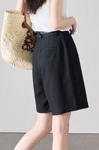 Loose Fit Straight Tailored Casual Shorts