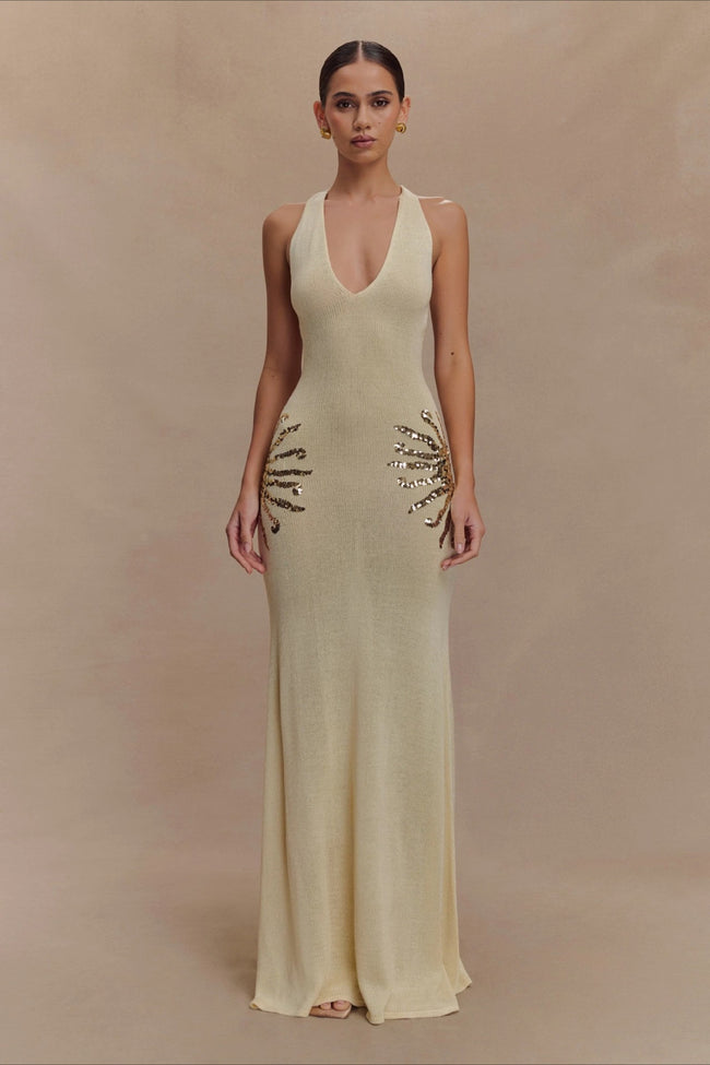 Elegant U Neck Solid Sweater Dress Main image