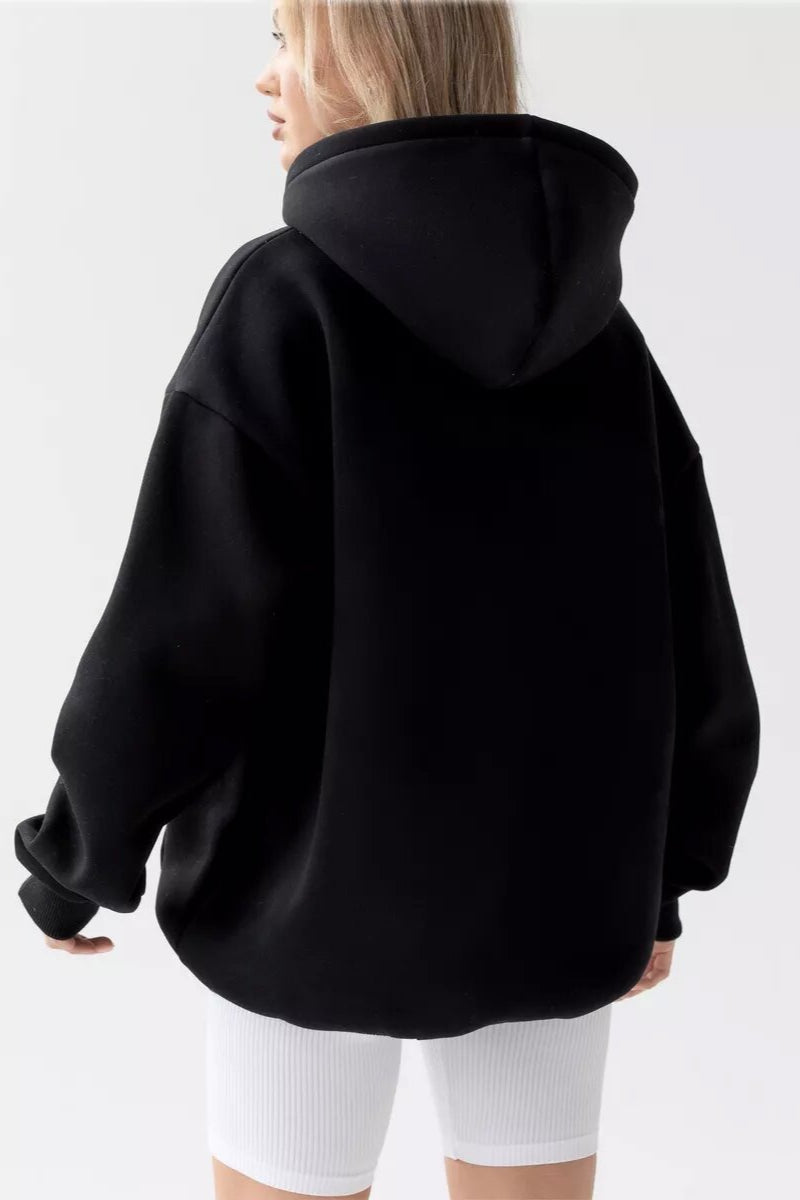 Oversized Solid Pullover Hoodie