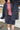 Contrast Sleeve Blazer Pleated Midi Skirt Set Secondary image