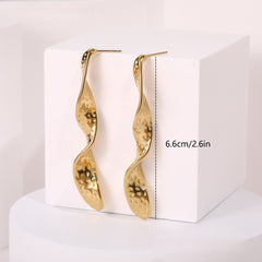 Modern Twist Design Stainless Earrings