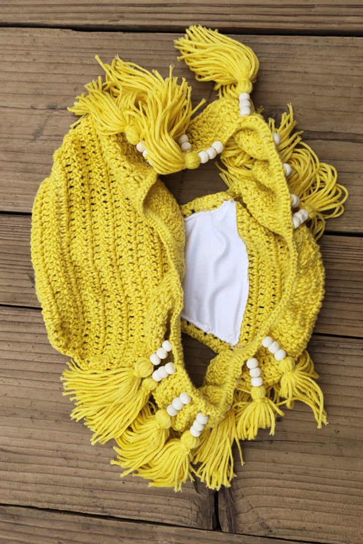 Boho Crochet Fringe Two Piece Bikini Set