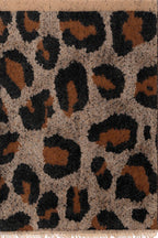 Thick Loop Knit Leopard Pattern Scarf