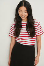 Striped Crew Neck Short Sleeve Tee