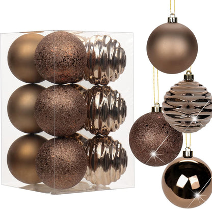 Shatterproof Gold Christmas Ball Ornaments - Set of 30