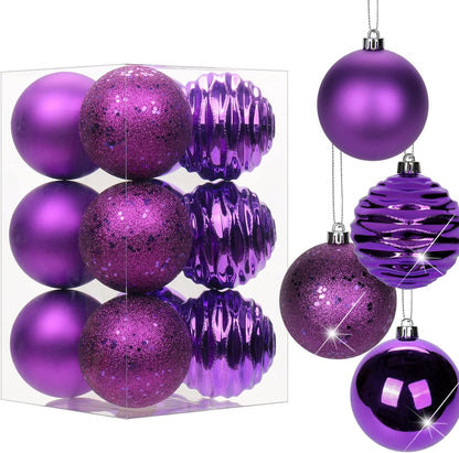 Shatterproof Gold Christmas Ball Ornaments - Set of 30