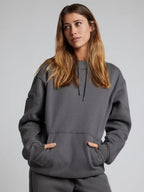 Solid Eye Mask Hoodie Pants Two Piece Set