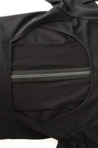 Open Back Zip Front Collared Crop Top