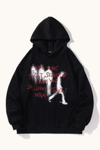 Vintage Silver Gray Abstract Portrait Hoodie