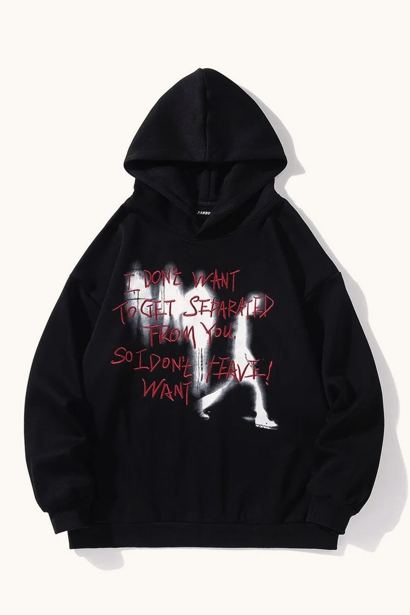 Vintage Silver Gray Abstract Portrait Hoodie