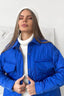Oversized Longline Diamond Quilted Puffer Jacket S / Blue
