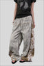 Dirty Wash Rhinestone Typography Wide Leg Sweatpants