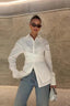 Waist Defining Tie Slim Fit Blouse