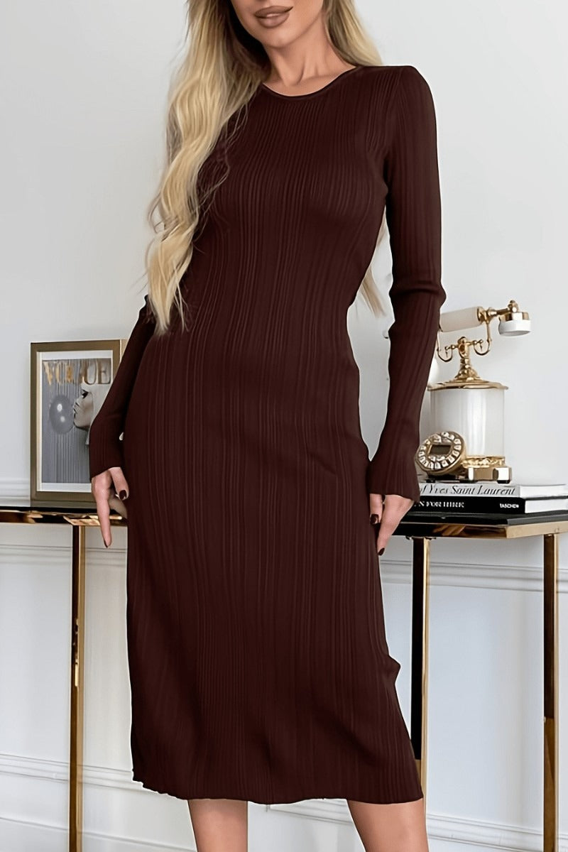 Casual Long Sleeve Knit Sweater Dress Main image