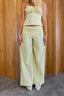 Striped Palazzo Pants Halter Top Two Piece Pants Set