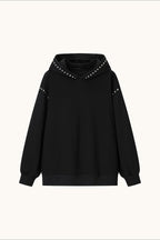 Studded Oversized Pullover Hoodie